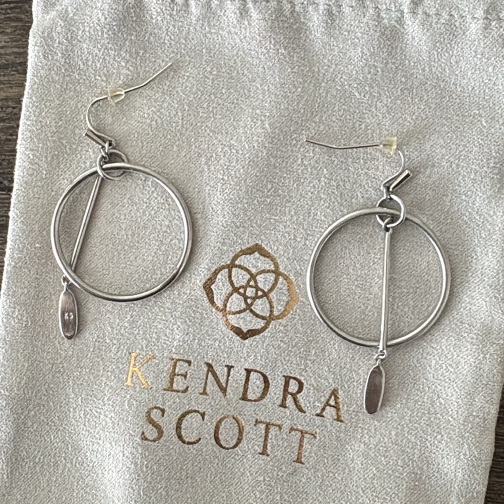 Kendra Scott silver dangle earrings